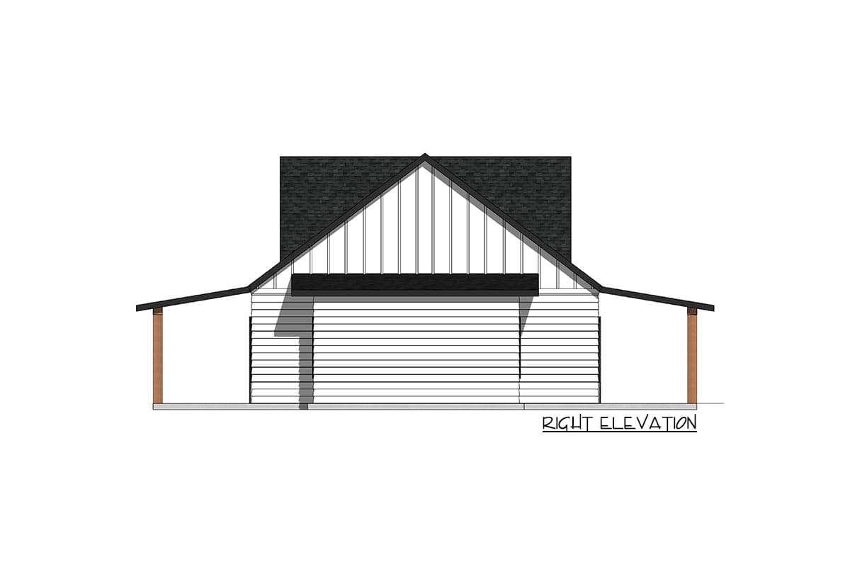 Plan 420036WNT: 1202 Square Foot Rustic Country Home Plan with 8'-deep Front and Rear Porches - Image #5 - Cottage, Country, Craftsman, Ranch, Traditional