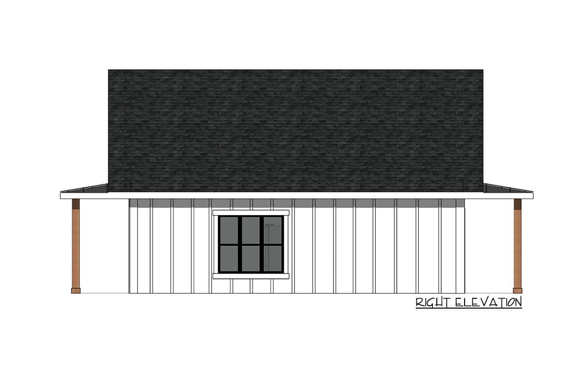 Plan 420037WNT: Exclusive Compact Cottage Plan with Front and Rear Porches - Image #5 - Cabin, Contemporary, Cottage, Country