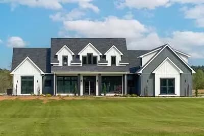 Exclusive 3-Bed Modern Farmhouse Plan with Home Office and Vaulted Living Room - 2869 Sq Ft