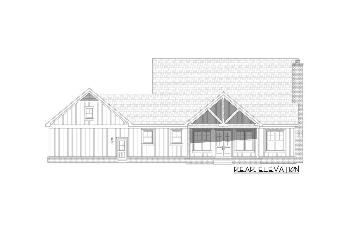 Plan 680002VR: Contemporary Farmhouse Plan with Upstairs Expansion - 2200 Sq Ft - Image #7 - Country, Farmhouse, New American, Rustic