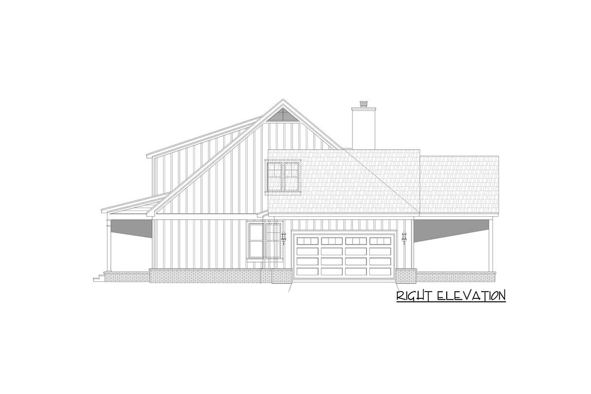 Plan 680002VR: Contemporary Farmhouse Plan with Upstairs Expansion - 2200 Sq Ft - Image #8 - Country, Farmhouse, New American, Rustic