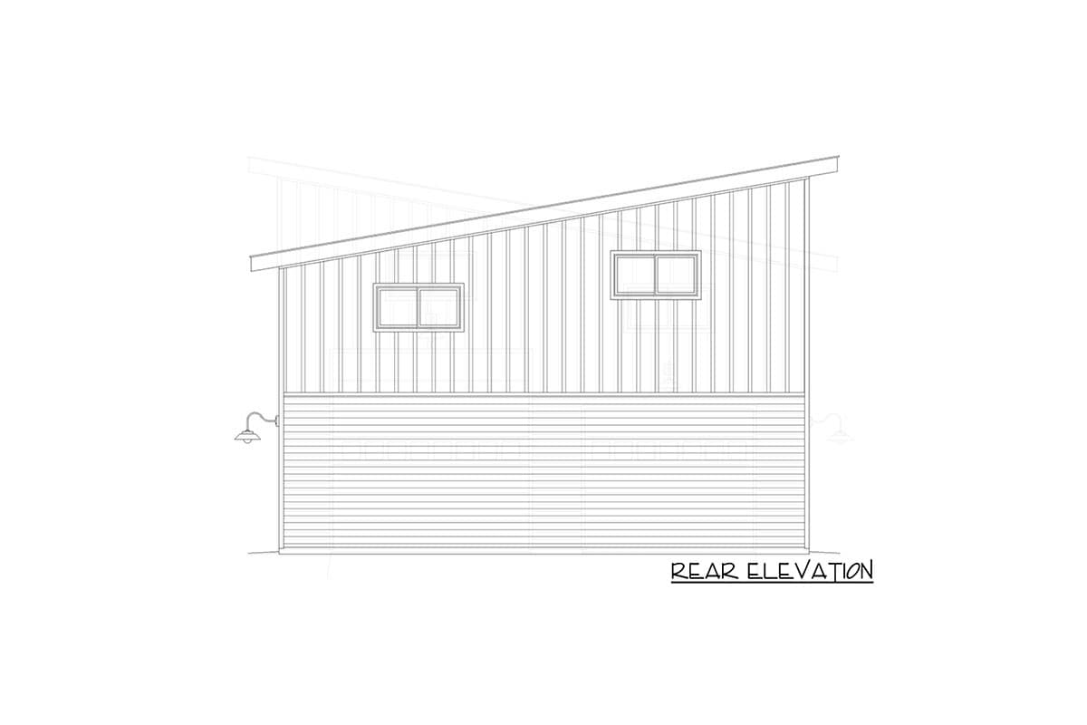 Plan 680006VR: Contemporary RV Garage with Upstairs Loft - 1824 Sq Ft PLUS 912 Sq FT Loft - Image #4 - Contemporary, Modern