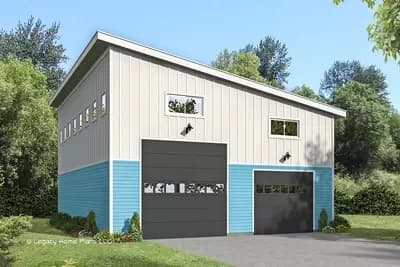 Contemporary RV Garage with Upstairs Loft - 1824 Sq Ft PLUS 912 Sq FT Loft