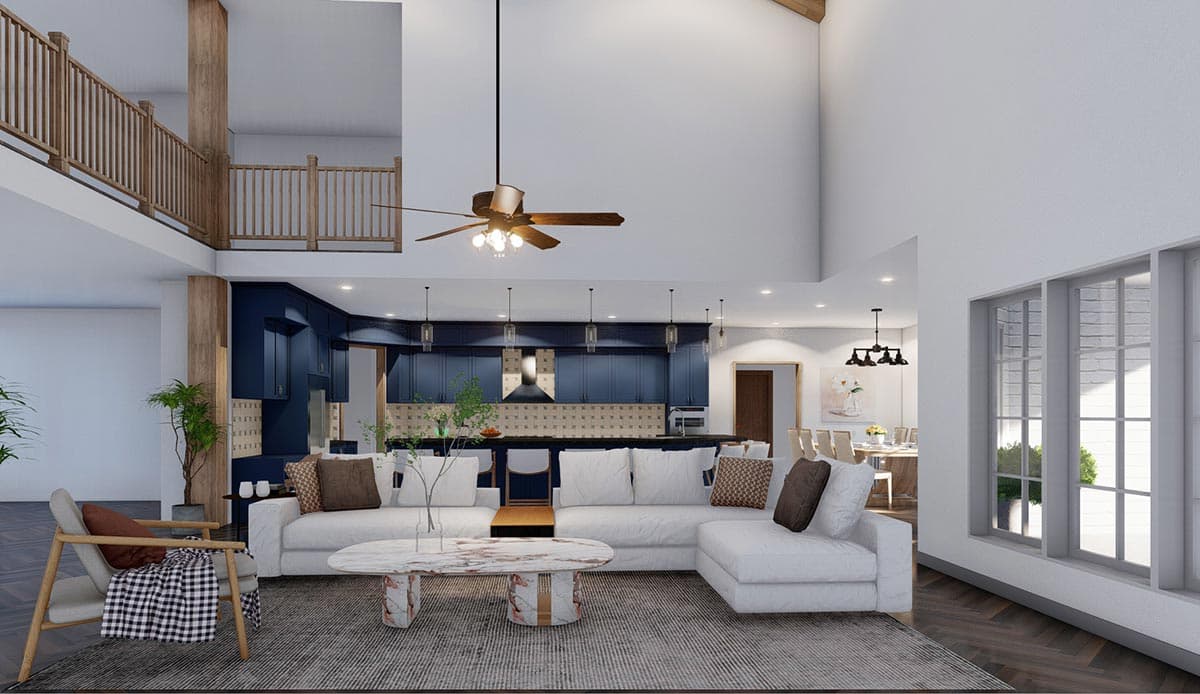 Plan 70774MK: Grand Home Plan with Circular Stair and an RV Garage - 4521 Sq Ft - Image #7 - Craftsman, European, Traditional