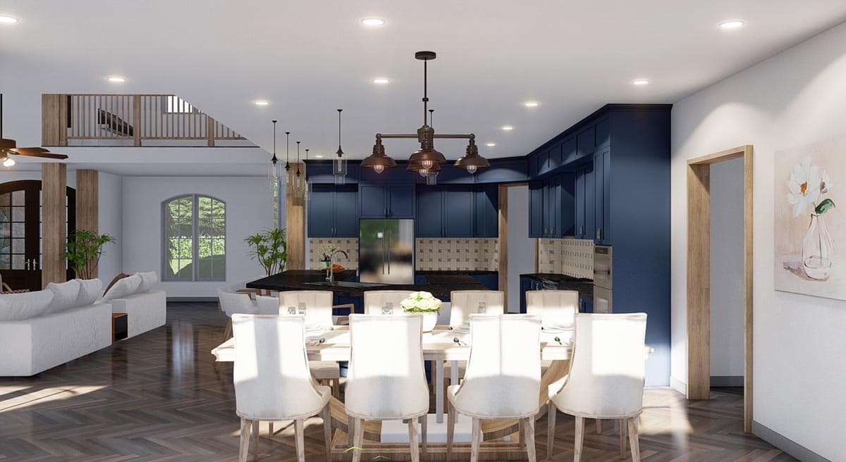 Plan 70774MK: Grand Home Plan with Circular Stair and an RV Garage - 4521 Sq Ft - Image #8 - Craftsman, European, Traditional