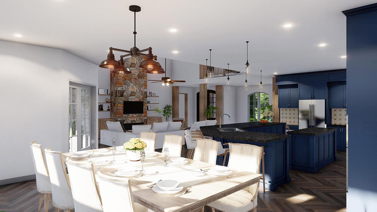 Plan 70774MK: Grand Home Plan with Circular Stair and an RV Garage - 4521 Sq Ft - Image #9 - Craftsman, European, Traditional