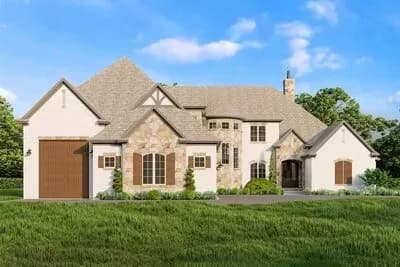Grand Home Plan with Circular Stair and an RV Garage - 4521 Sq Ft