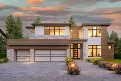 Mid-century Modern with 2-story Foyer and Great Room