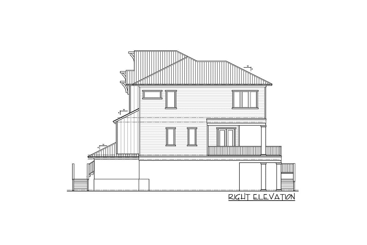 Plan 33242ZR: 3-Story Coastal Contemporary Home Plan with 2-Story Great Room - 3123 Sq Ft - Image #28 - Beach, Coastal, Coastal Contemporary, Contemporary, Florida-Style, Low Country, Southern, Vacation