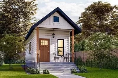 400 Square Foot 10-Foot-Wide House Plan