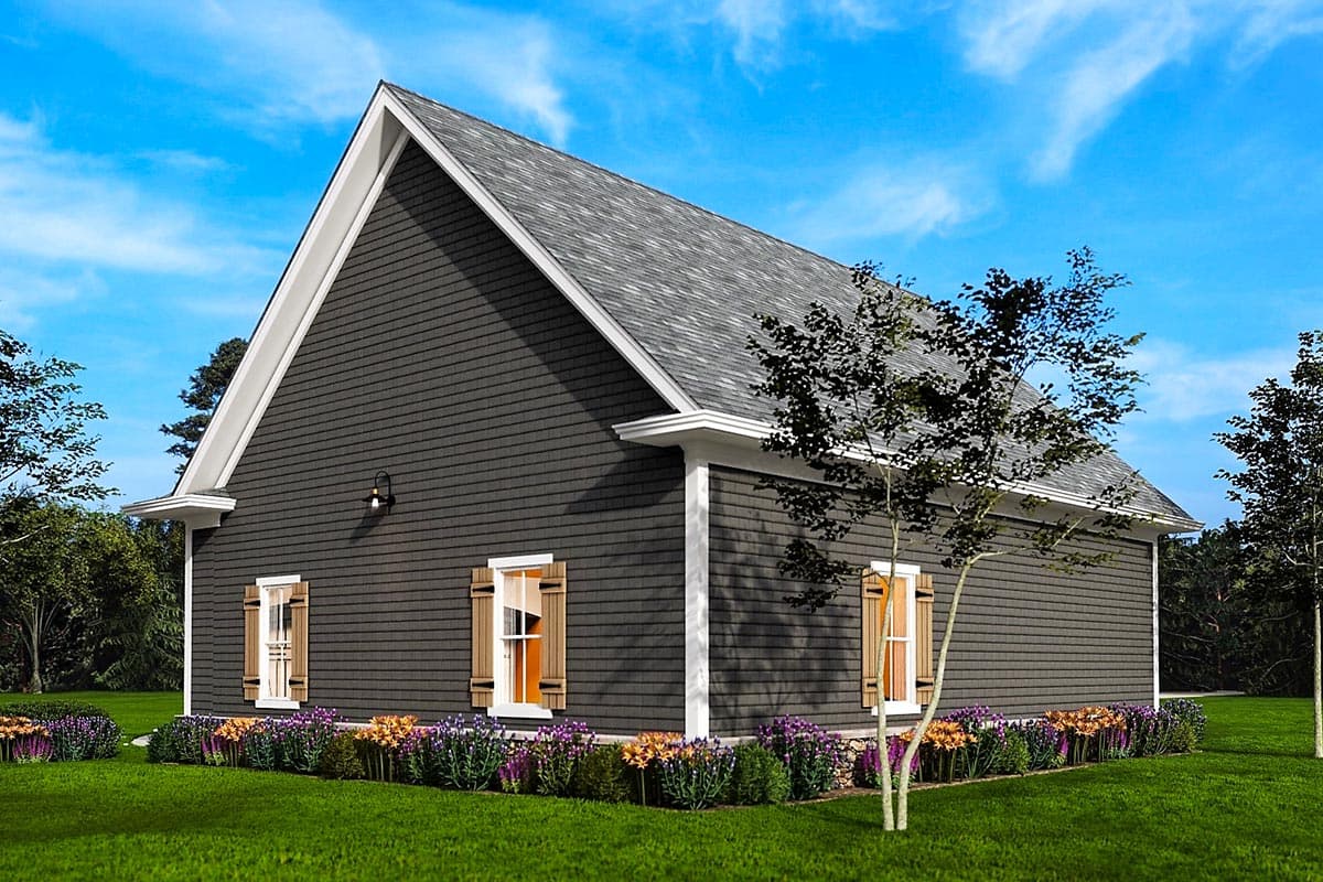 Plan 15606GE: Detached 2-Car Garage with Shingled Exterior and Dedicated Storage Room - 771 Sq Ft - Image #6