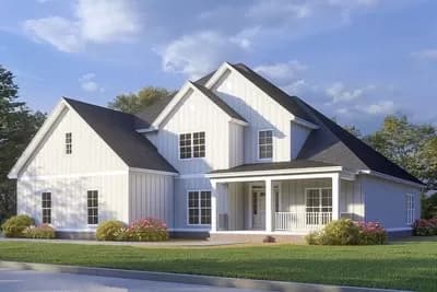 Four or Five Bedroom Country House Plan with Optionally Finished Bonus Room - 2939 Sq Ft