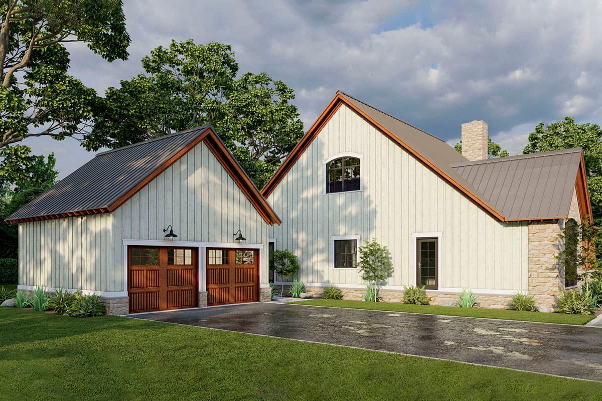Plan 70777MK: Rustic Cabin House Plan with Optional 2-Car Detached Garage - 2006 Sq Ft - Image #4 - Cottage, Country, Craftsman, Rustic, Vacation