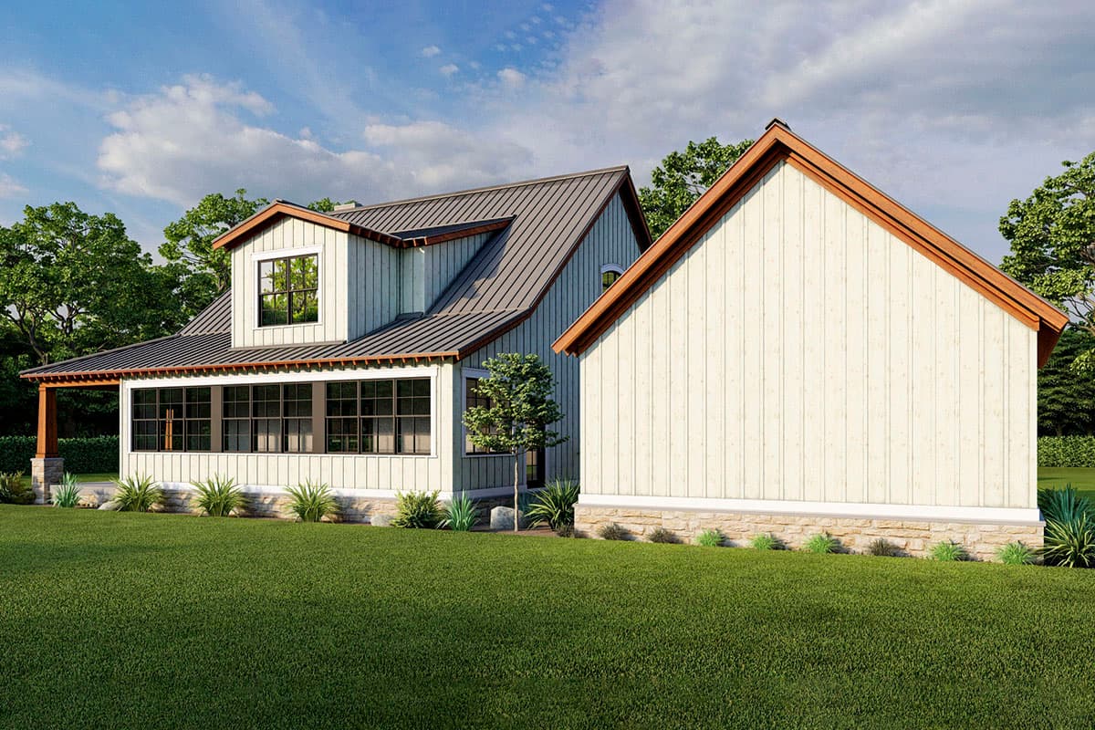 Plan 70777MK: Rustic Cabin House Plan with Optional 2-Car Detached Garage - 2006 Sq Ft - Image #5 - Cottage, Country, Craftsman, Rustic, Vacation