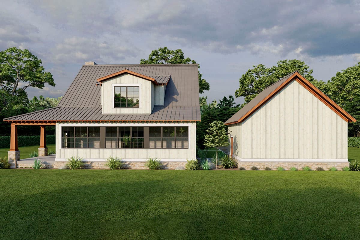 Plan 70777MK: Rustic Cabin House Plan with Optional 2-Car Detached Garage - 2006 Sq Ft - Image #6 - Cottage, Country, Craftsman, Rustic, Vacation