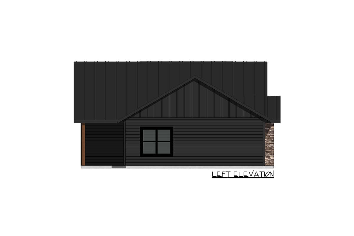 Plan 420042WNT: 1162 Square Foot Rustic 3 Bedroom New American Ranch  - Image #4 - Cottage, Craftsman, Mountain, New American, Ranch, Rustic