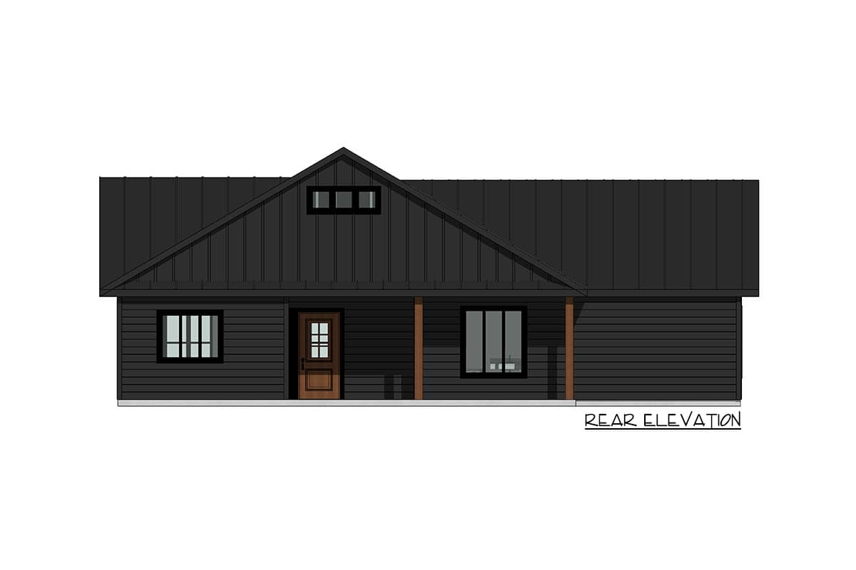 Plan 420042WNT: 1162 Square Foot Rustic 3 Bedroom New American Ranch  - Image #5 - Cottage, Craftsman, Mountain, New American, Ranch, Rustic