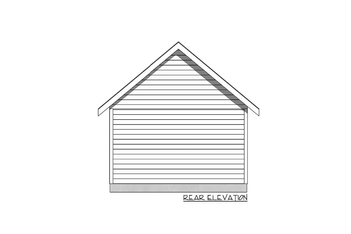 Plan 420044WNT: Backyard Office or Pool or Guest House Plan with Vaulted Interior - Image #4 - Cottage, Country, Craftsman, New American, Rustic, Traditional