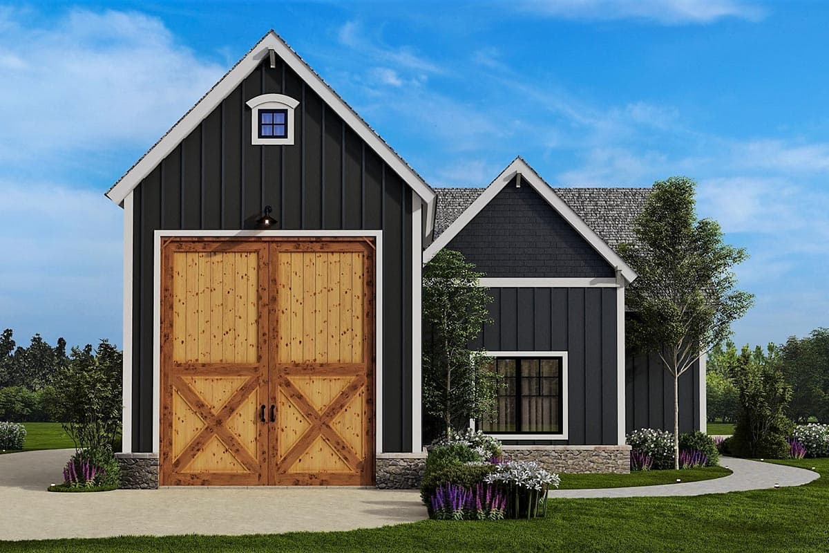 Plan 25774GE: Drive-through RV Garage with Accompanying 2-car Garage  - Image #7 - Barndominium, Country, Traditional