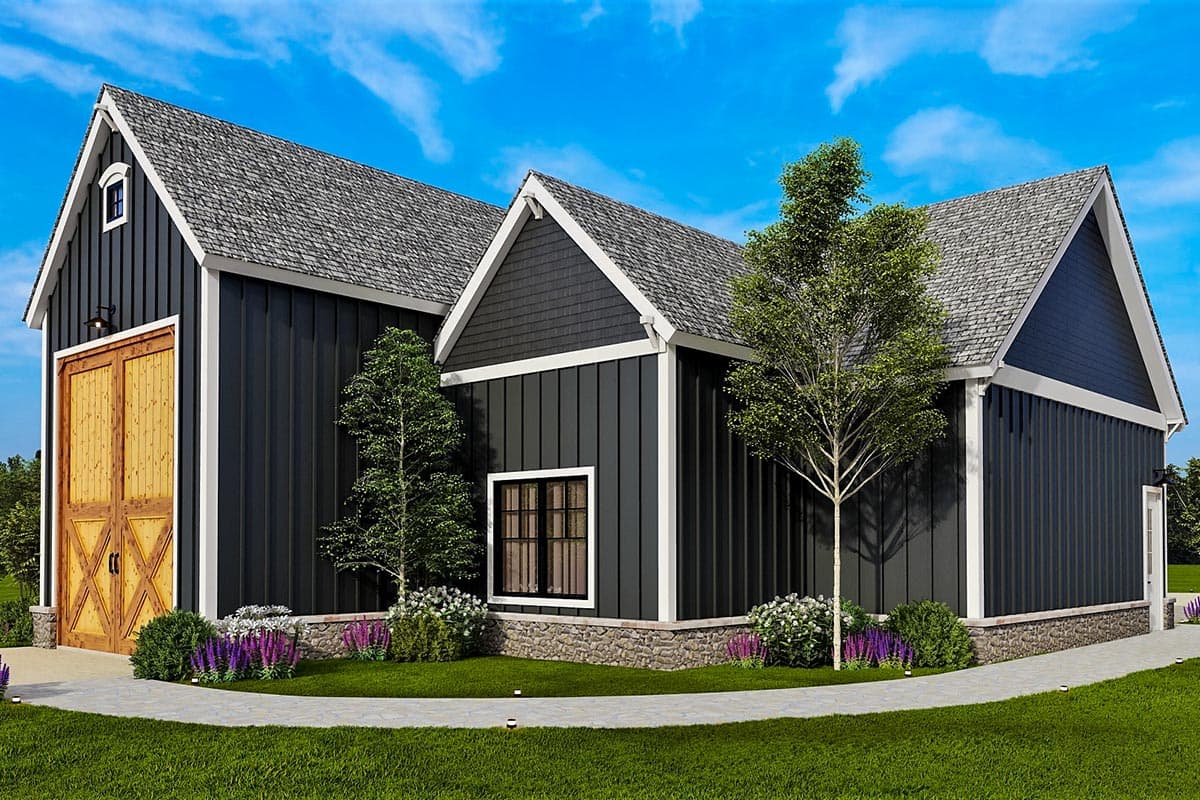 Plan 25774GE: Drive-through RV Garage with Accompanying 2-car Garage  - Image #8 - Barndominium, Country, Traditional