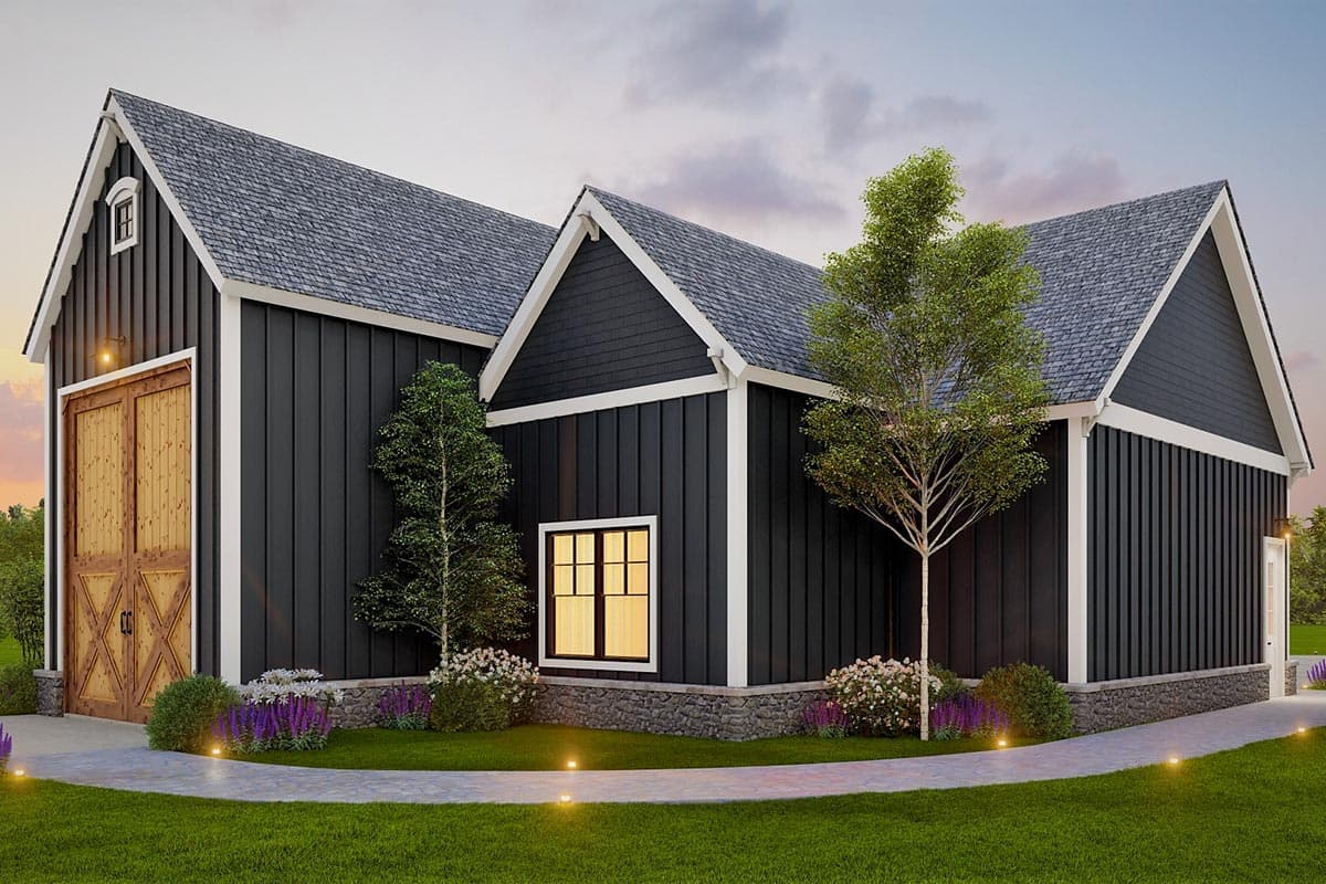Plan 25774GE: Drive-through RV Garage with Accompanying 2-car Garage  - Image #9 - Barndominium, Country, Traditional
