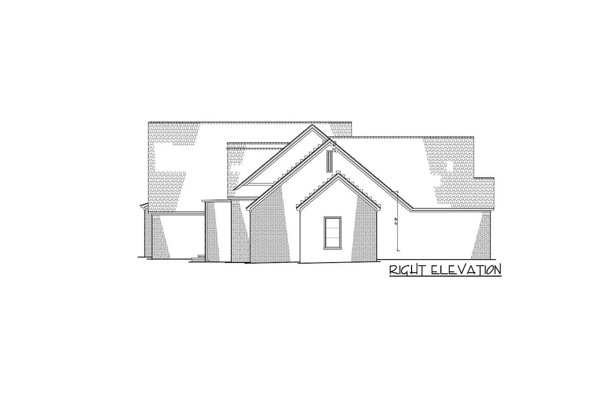 Plan 70778SND: 4-Bed Transitional Home Plan with Hidden Walk-in Pantry - 2653 Sq Ft - Image #7 - Contemporary, Country, European, French Country, Ranch, Transitional