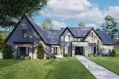 4-Bed Transitional Home Plan with Hidden Walk-in Pantry - 2653 Sq Ft