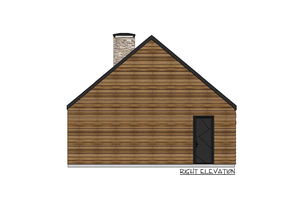 Plan 420045WNT: 2-Bed Modern Mountain Cabin with Glassed-in Living Room - Image #5 - Cabin, Contemporary, Cottage, Country, Mountain, Ranch, Rustic, Scandinavian