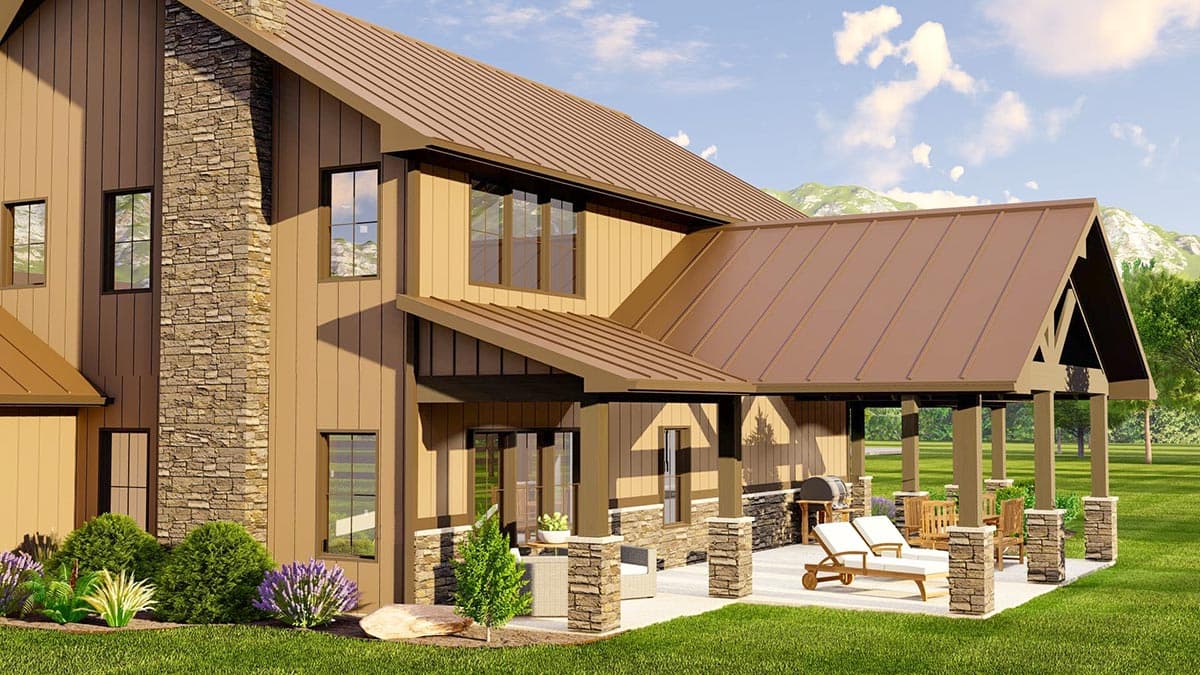 Plan 135169GRA: 2826 Square Foot 3-Bed Barndominium House Plan with 2x6 Exterior Walls - Image #4 - Barndominium, Country, Rustic, Traditional
