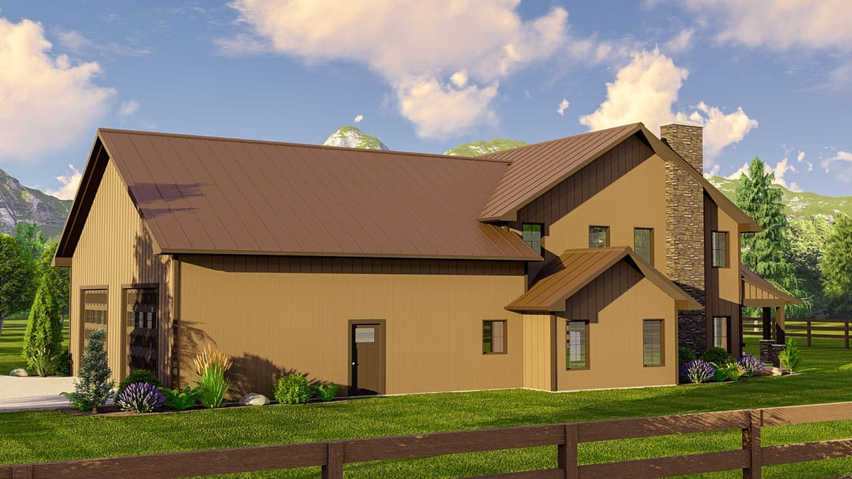 Plan 135169GRA: 2826 Square Foot 3-Bed Barndominium House Plan with 2x6 Exterior Walls - Image #5 - Barndominium, Country, Rustic, Traditional