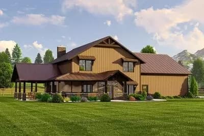 2826 Square Foot 3-Bed Barndominium House Plan with 2x6 Exterior Walls