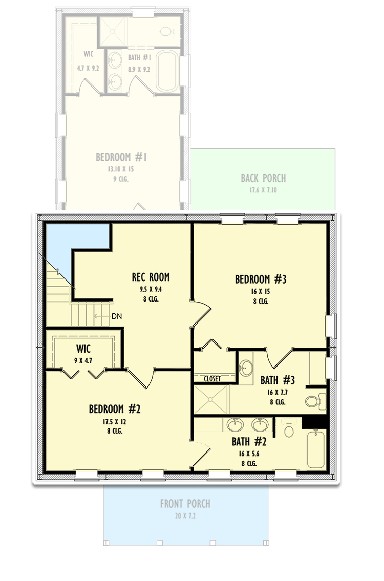 Plan 777015MTL: 2364 Square Foot Contemporary Country Home Plan - Floor Plan - 2nd Floor - Country, New American, Rustic, Traditional