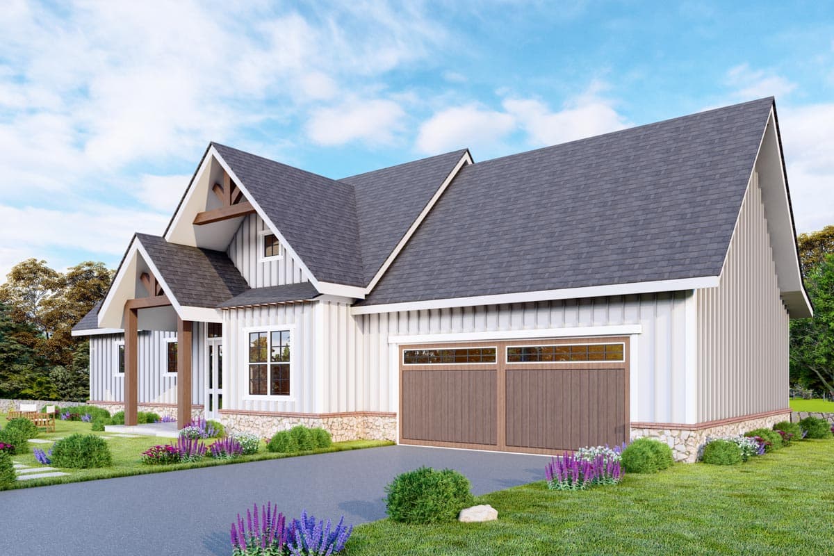 Plan 25776GE: New American House Plan with Lake Room Options - 2484 Sq Ft - Image #5 - Craftsman, New American, Ranch, Rustic