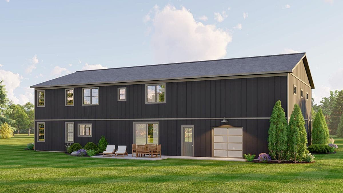 Plan 135171GRA: Barndominium-style House Plan with 2 RV Bays and Bonus Space - Image #4 - Barndominium, Country, Rustic, Traditional