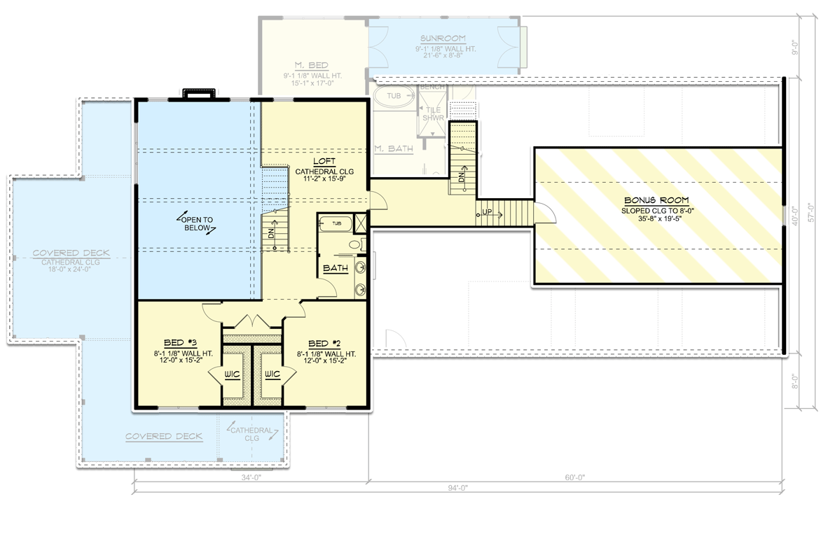 Plan 135172GRA: Barndominium with Optionally-Finished Lower Level and Drive-Through RV Garage - 2962 Sq Ft - Floor Plan - 2nd Floor - Barndominium, Country, Mountain, Rustic