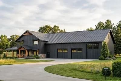 Barndominium with Optionally-Finished Lower Level and Drive-Through RV Garage - 2962 Sq Ft