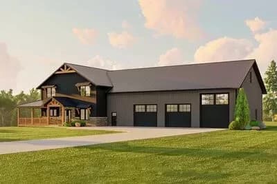 Barndominium with Optionally-Finished Lower Level and Drive-Through RV Garage - 2962 Sq Ft