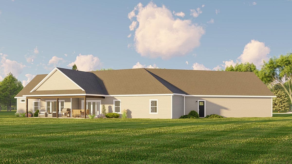 Plan 135174GRA: Mountain Ranch Plan with Loft above Angled Garage - 2262 Sq Ft - Image #4 - Country, Craftsman, Mountain, Ranch, Rustic