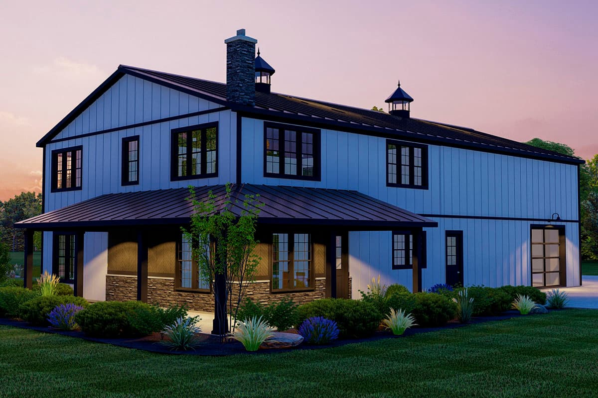 Plan 135175GRA: Barndominium-Style House Plan with Massive Locker Room - Image #5 - Barndominium, Country, New American, Rustic