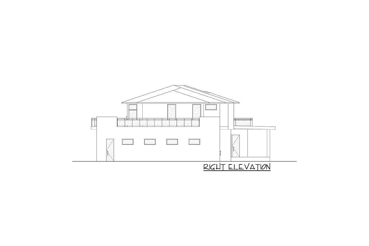 Plan 666175RAF: 2-Story Contemporary Northwest Home Plan with Rooftop Terrace - Image #8 - Contemporary, Modern, Northwest
