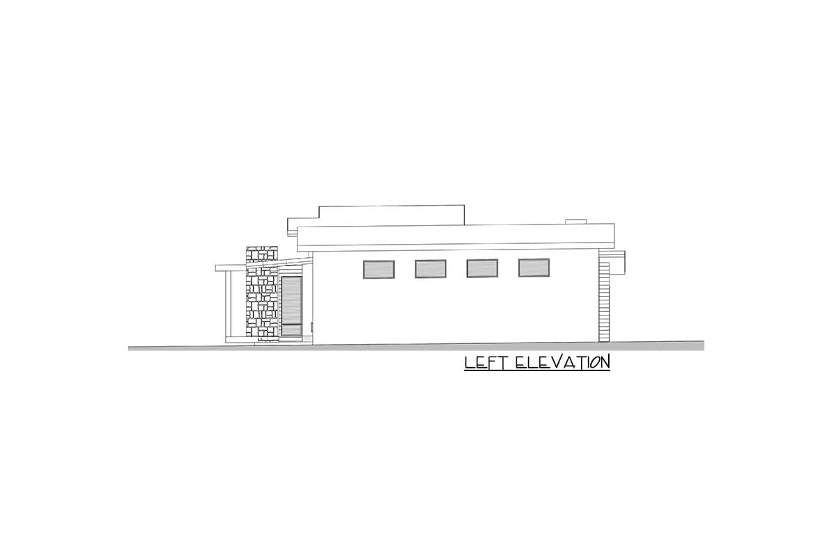 Plan 666176RAF: One-level Contemporary House Plan with RV Bay and Large Covered Patio - Image #6 - Contemporary, Mid Century Modern, Modern, Northwest