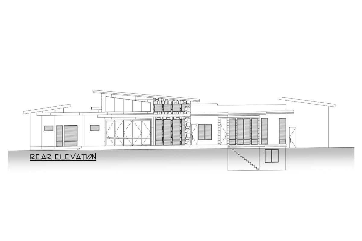 Plan 666176RAF: One-level Contemporary House Plan with RV Bay and Large Covered Patio - Image #7 - Contemporary, Mid Century Modern, Modern, Northwest