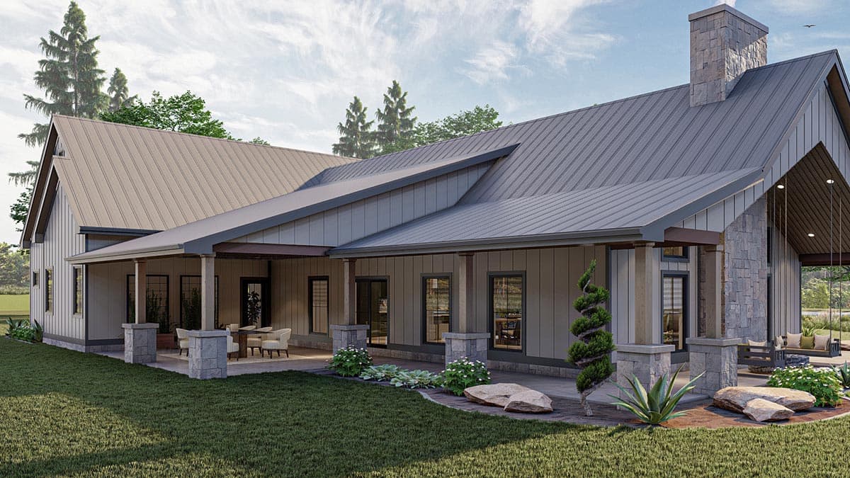 Plan 623116DJ: 1-Story Barndominium House Plan with Safe Room - 2758 Sq Ft - Image #5 - Barndominium, Country, Craftsman, Rustic, Traditional