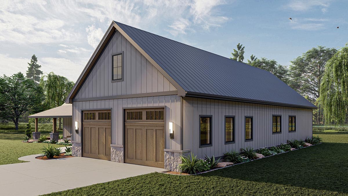 Plan 623116DJ: 1-Story Barndominium House Plan with Safe Room - 2758 Sq Ft - Image #8 - Barndominium, Country, Craftsman, Rustic, Traditional