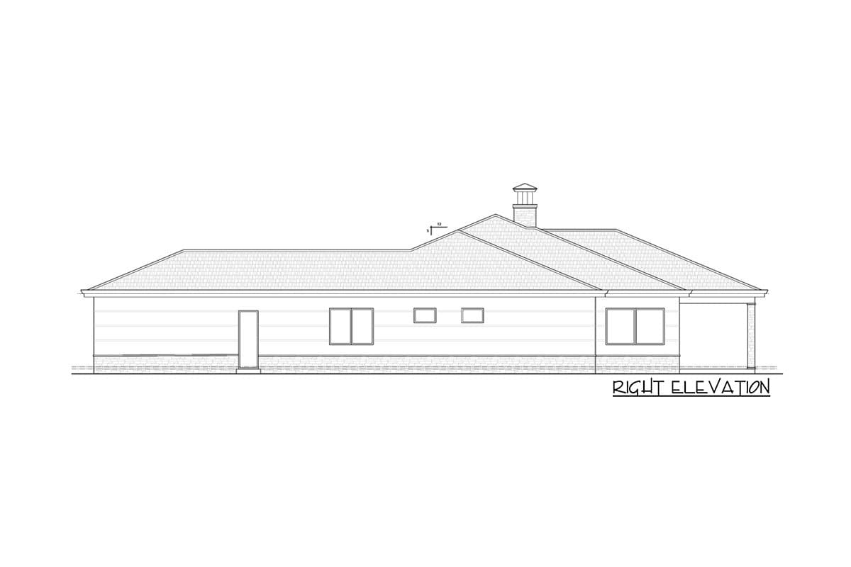 Plan 33245ZR: One-Story Transitional Home Plan with Low-Pitched Hip Roofs - 3114 Sq Ft - Image #40 - Contemporary, European, Mediterranean, New American, Prairie, Ranch, Transitional