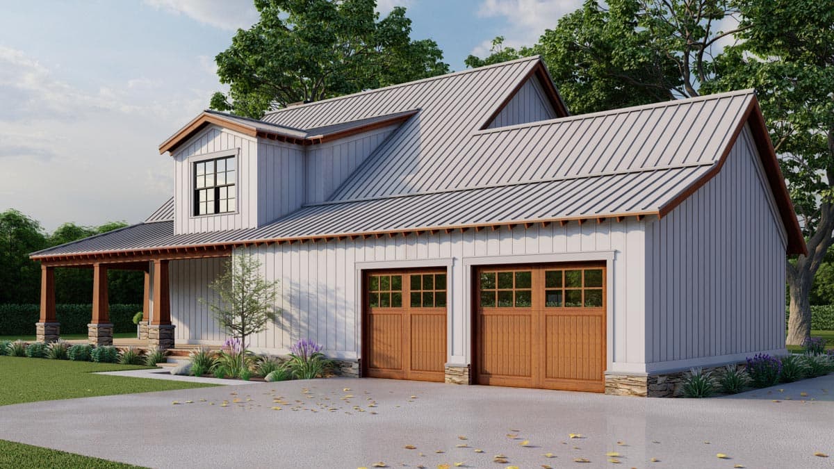 Plan 70780MK: 2278 Square Foot 3-Bedroom Cabin House Plan with 2-Car Attached Garage - Image #4 - Bungalow, Cottage, Country, Craftsman, Mountain, Rustic