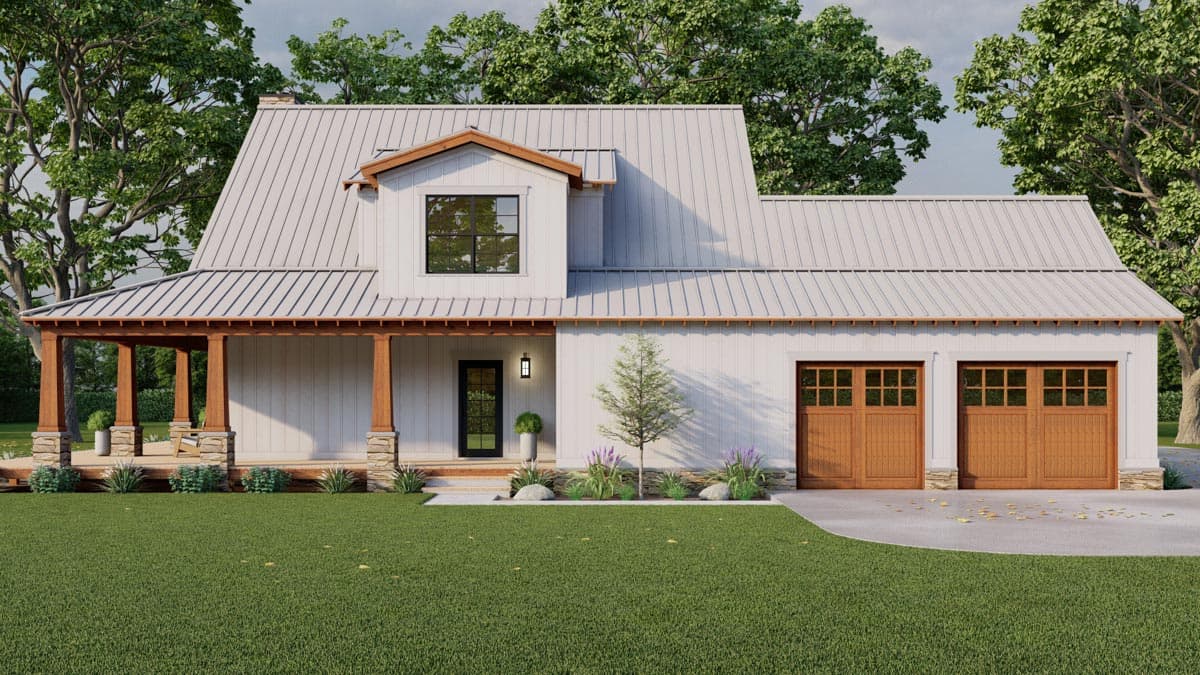 Plan 70780MK: 2278 Square Foot 3-Bedroom Cabin House Plan with 2-Car Attached Garage - Image #5 - Bungalow, Cottage, Country, Craftsman, Mountain, Rustic