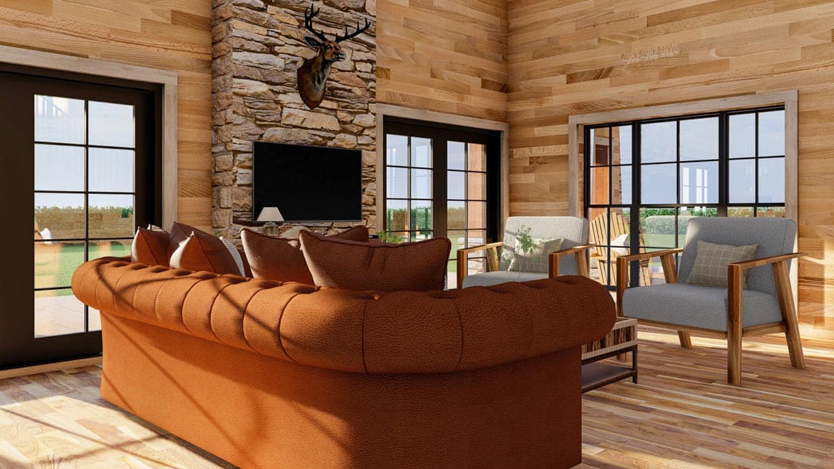 Plan 70780MK: 2278 Square Foot 3-Bedroom Cabin House Plan with 2-Car Attached Garage - Image #9 - Bungalow, Cottage, Country, Craftsman, Mountain, Rustic