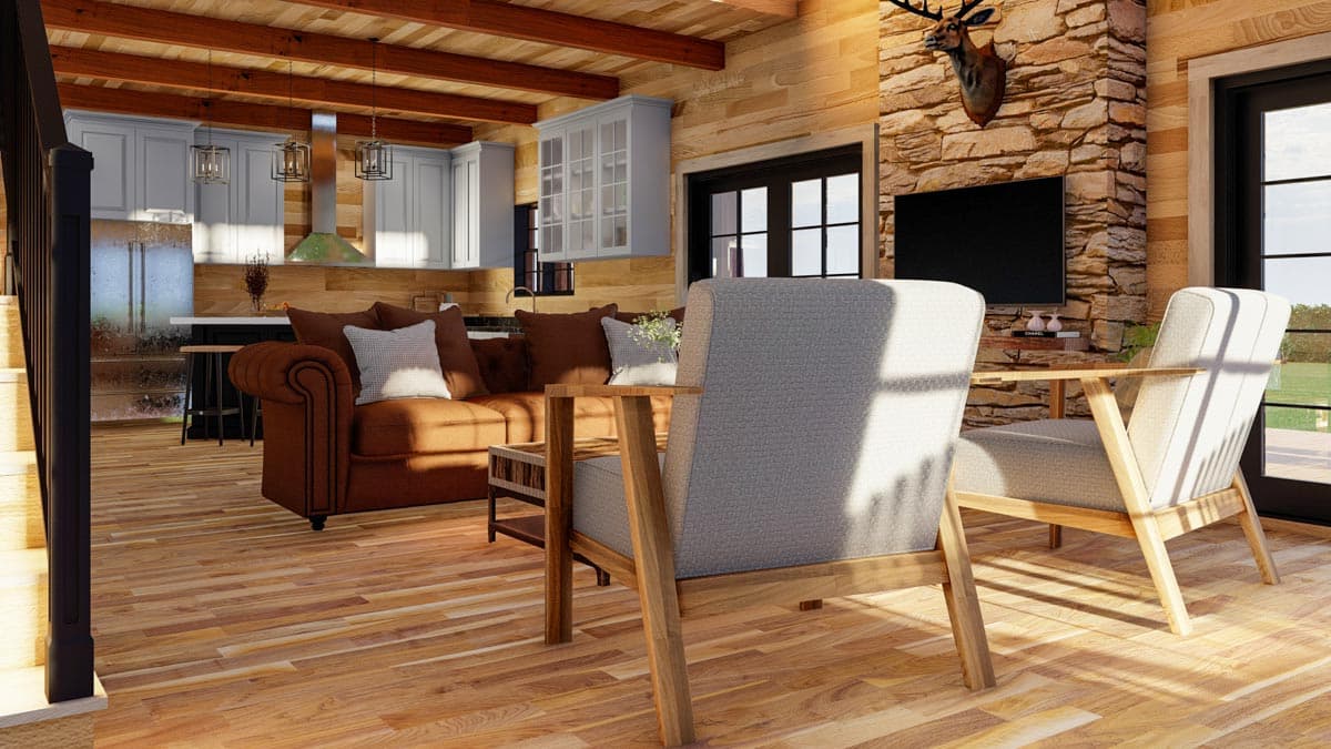 Plan 70780MK: 2278 Square Foot 3-Bedroom Cabin House Plan with 2-Car Attached Garage - Image #10 - Bungalow, Cottage, Country, Craftsman, Mountain, Rustic
