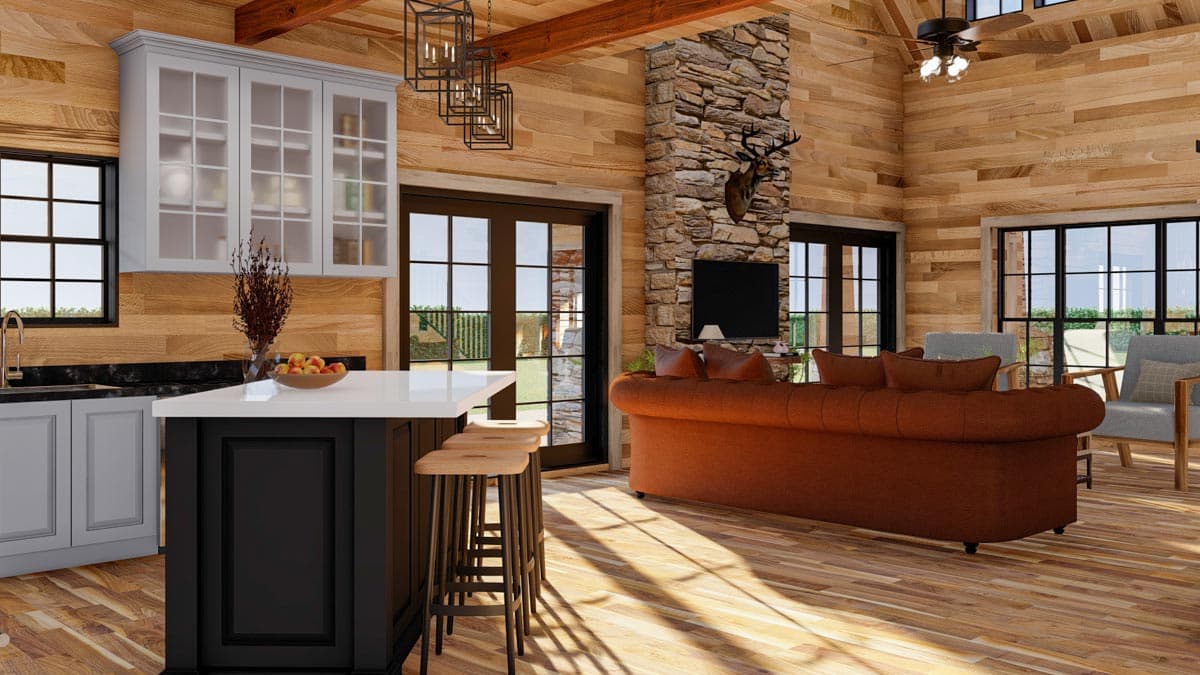 Plan 70780MK: 2278 Square Foot 3-Bedroom Cabin House Plan with 2-Car Attached Garage - Image #12 - Bungalow, Cottage, Country, Craftsman, Mountain, Rustic